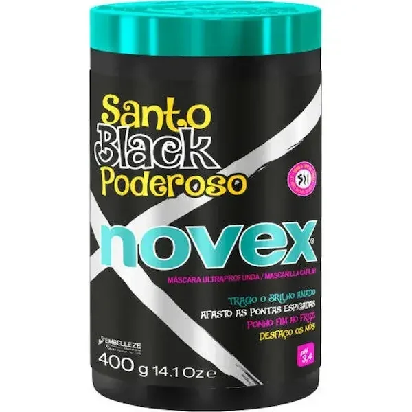 mascara-novex-santo-black-poderoso-400g-front-600px Máscara Novex Santo Black Poderoso - 400g