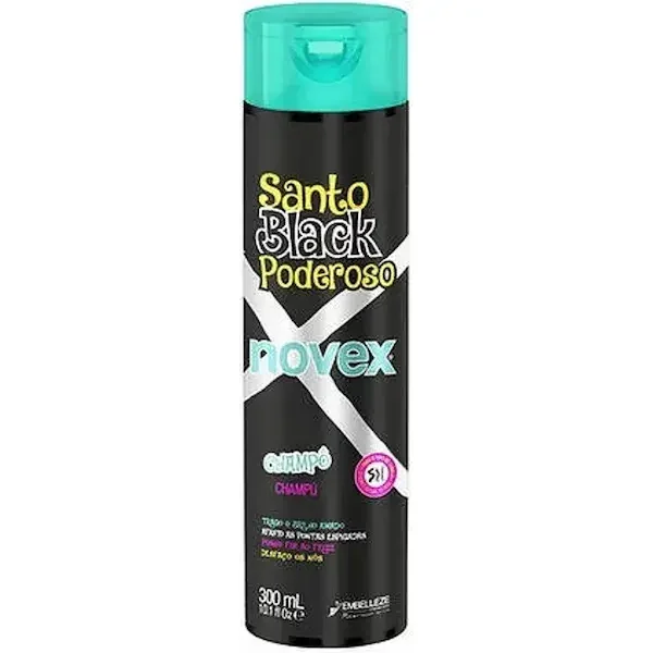 shampoo-novex-santo-black-poderoso-300ml-front-600px Shampoo Novex Santo Black Poderoso - 300ml
