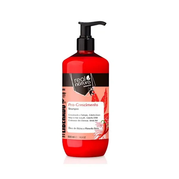 Shampoo Sem Sal Pro-Crecimento Real Natura - 500ml