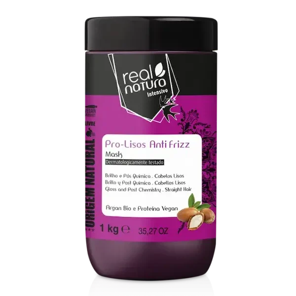 mascara-real-natura-pro-lisos-anti-frizz-1kg Máscara Real Natura Sem Sal Pro-Lisos Anti Frizz - 1Kg