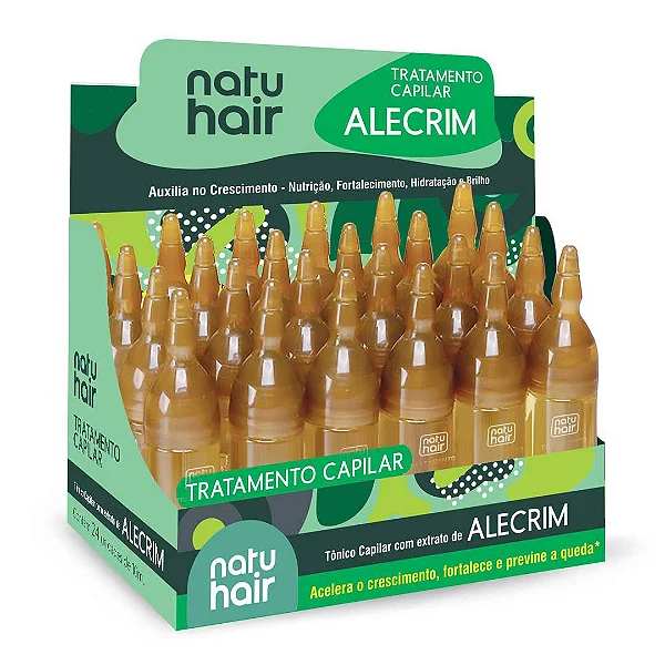 natuhair-ampolas-alecrim Ampola de tratamento capilar Alecrim Natuhair - 10ml(unidade)