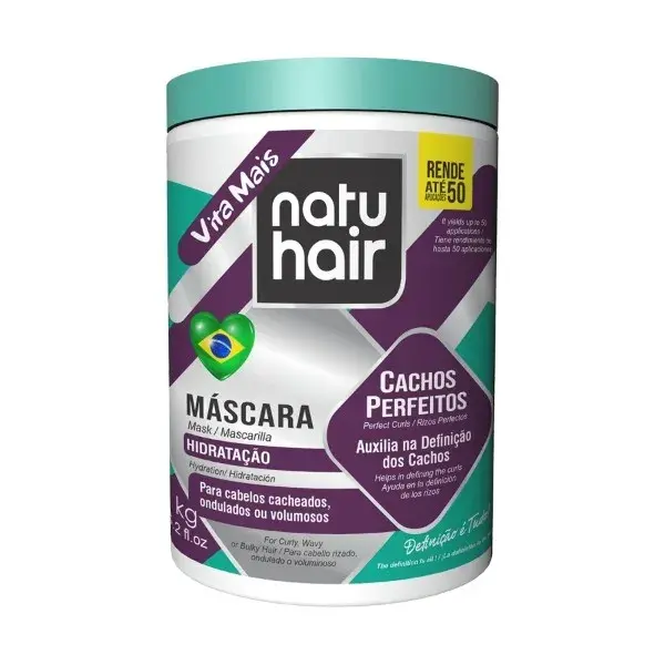 natuhair-mascara-cachos-perfeitos-1kg Máscara Cachos Perfeitos Natuhair - 1Kg